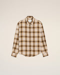 Boxy Beige Checkered Shirt Ami De Coeur In Canvas