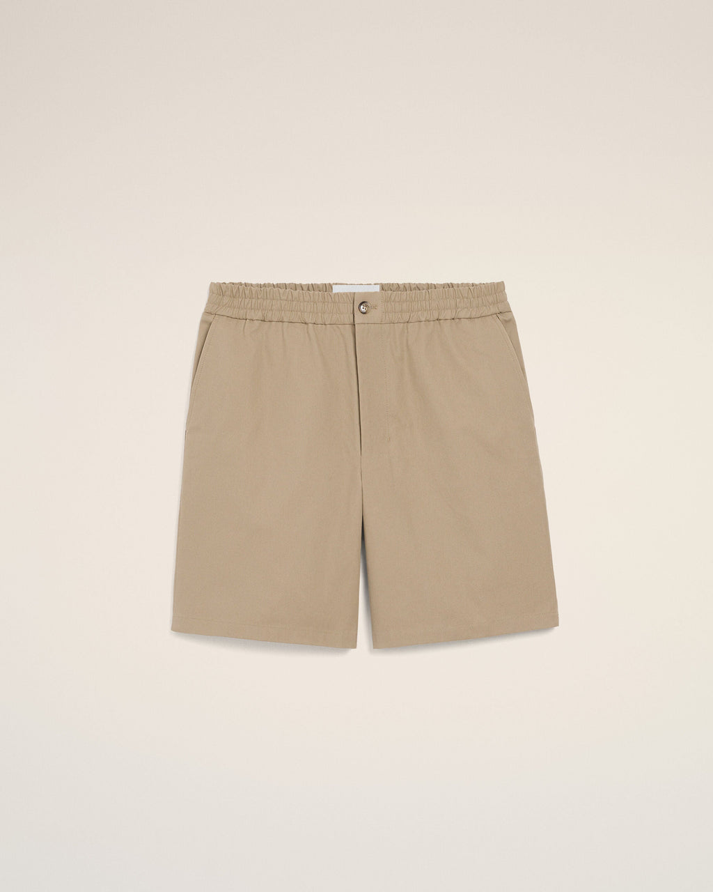 Beige Cotton Elasticated Waist Ami De Coeur Shorts