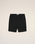 Black Cotton Elasticated Waist Ami De Coeur Shorts
