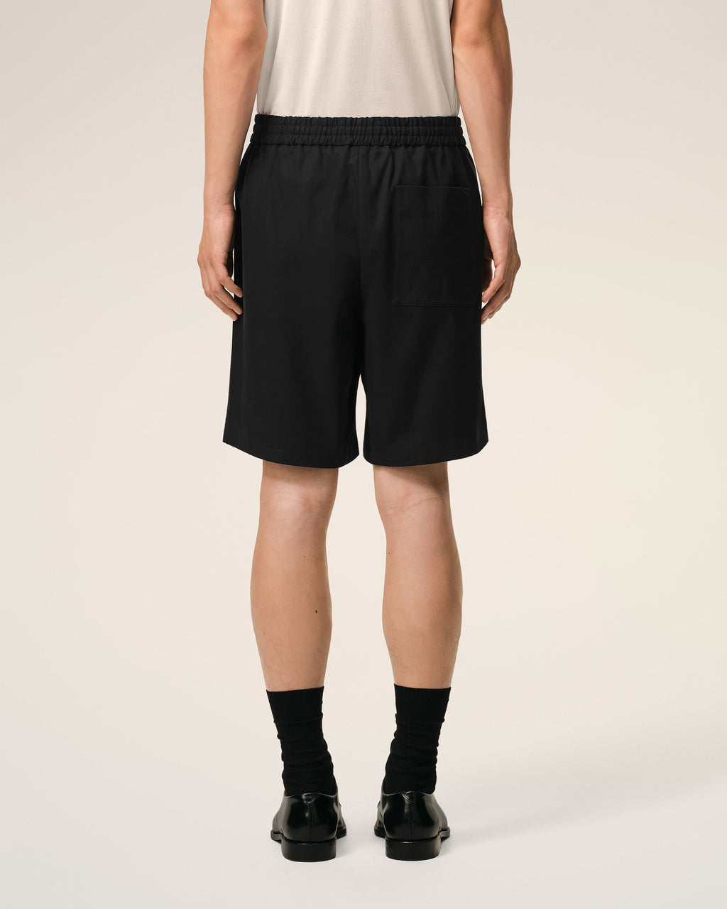 Black Cotton Elasticated Waist Ami De Coeur Shorts