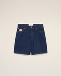 Blue Cotton Shorts With Ami Paris Heritage Label