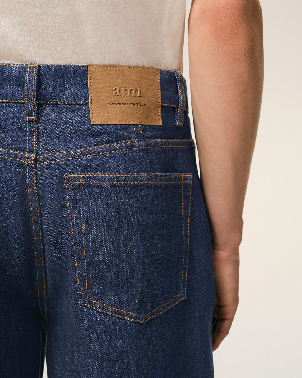 Blue Cotton Loose Bermuda Shorts