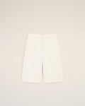 White Cotton Loose Bermuda Shorts