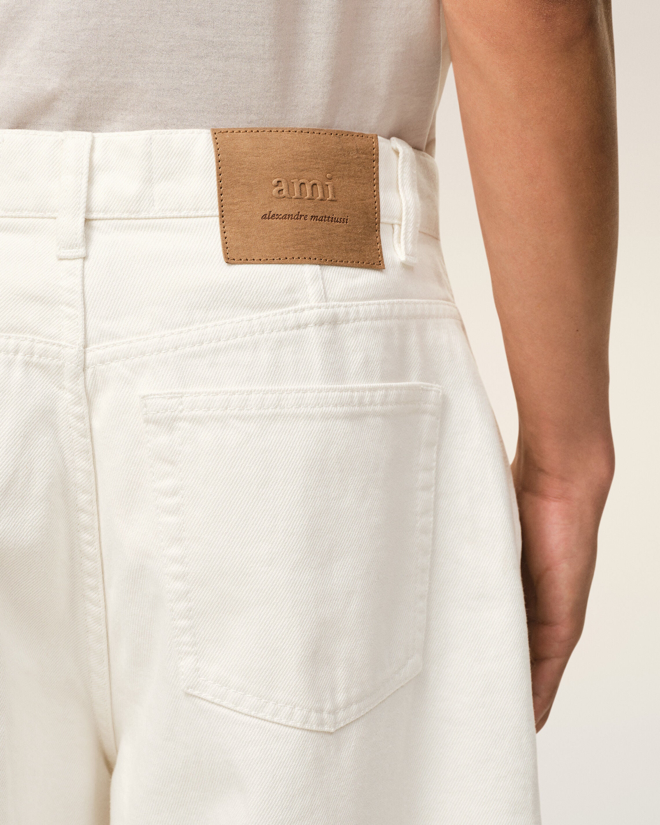 White Cotton Loose Bermuda Shorts