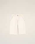 White Cotton Wide Fit Shorts