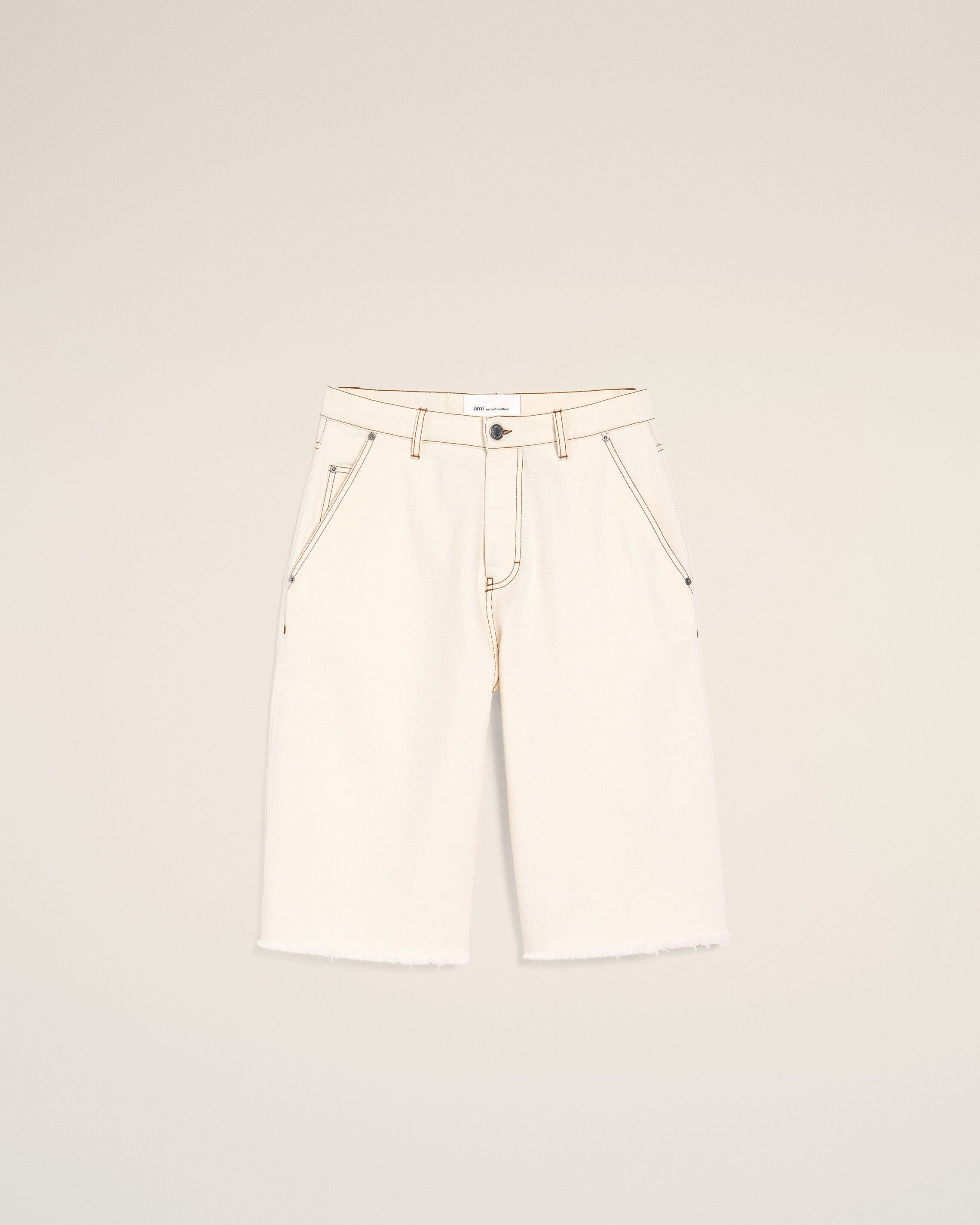 White Cotton Wide Fit Shorts