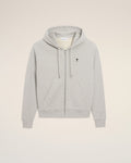 Grey Cotton Contrasted Ami De Coeur Hoodie