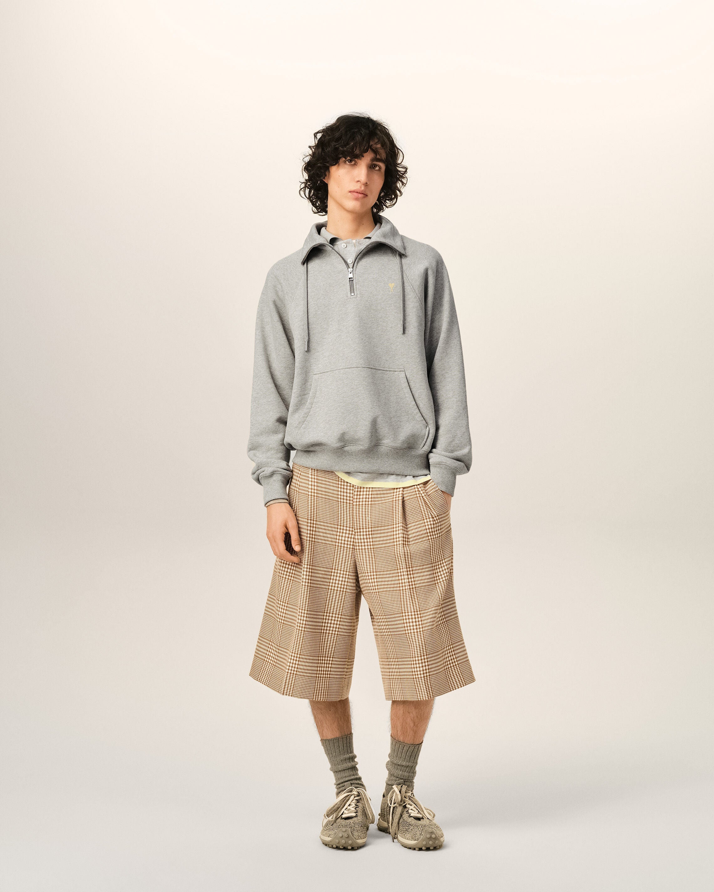 Grey Cotton Ami De Coeur Sweatshirt