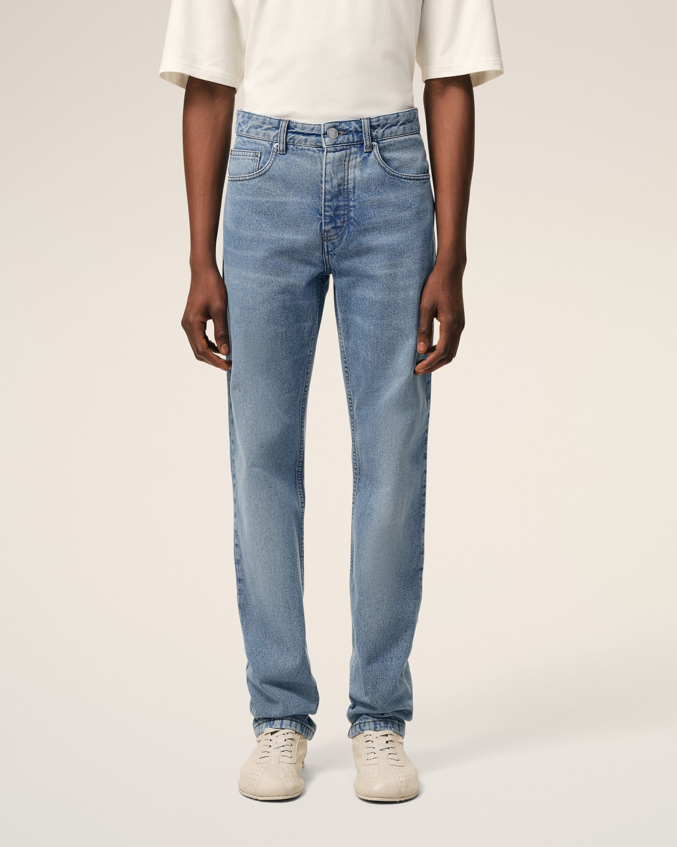 Blue Cotton Classic Fit Jeans