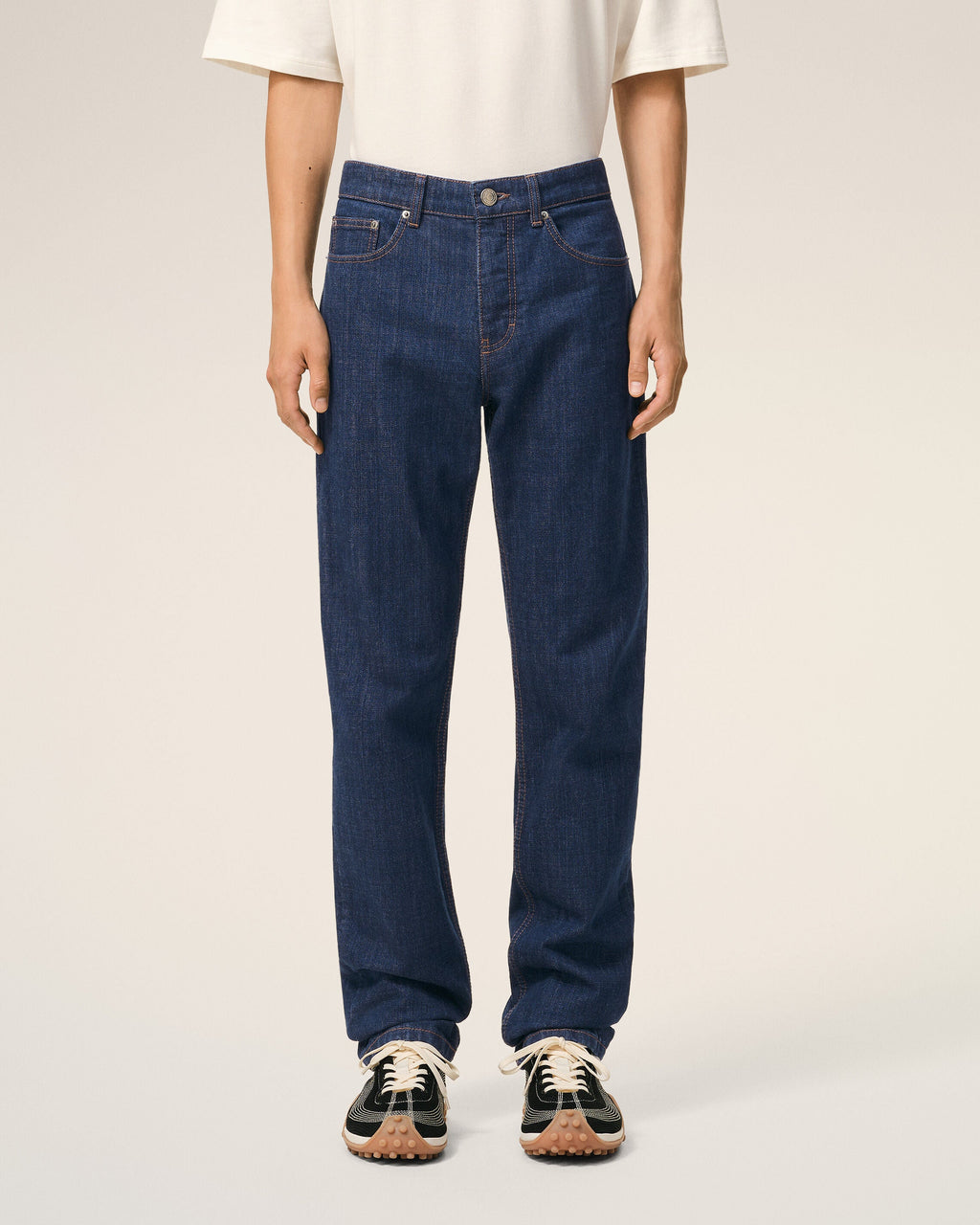 Blue Cotton Classic Fit Jeans