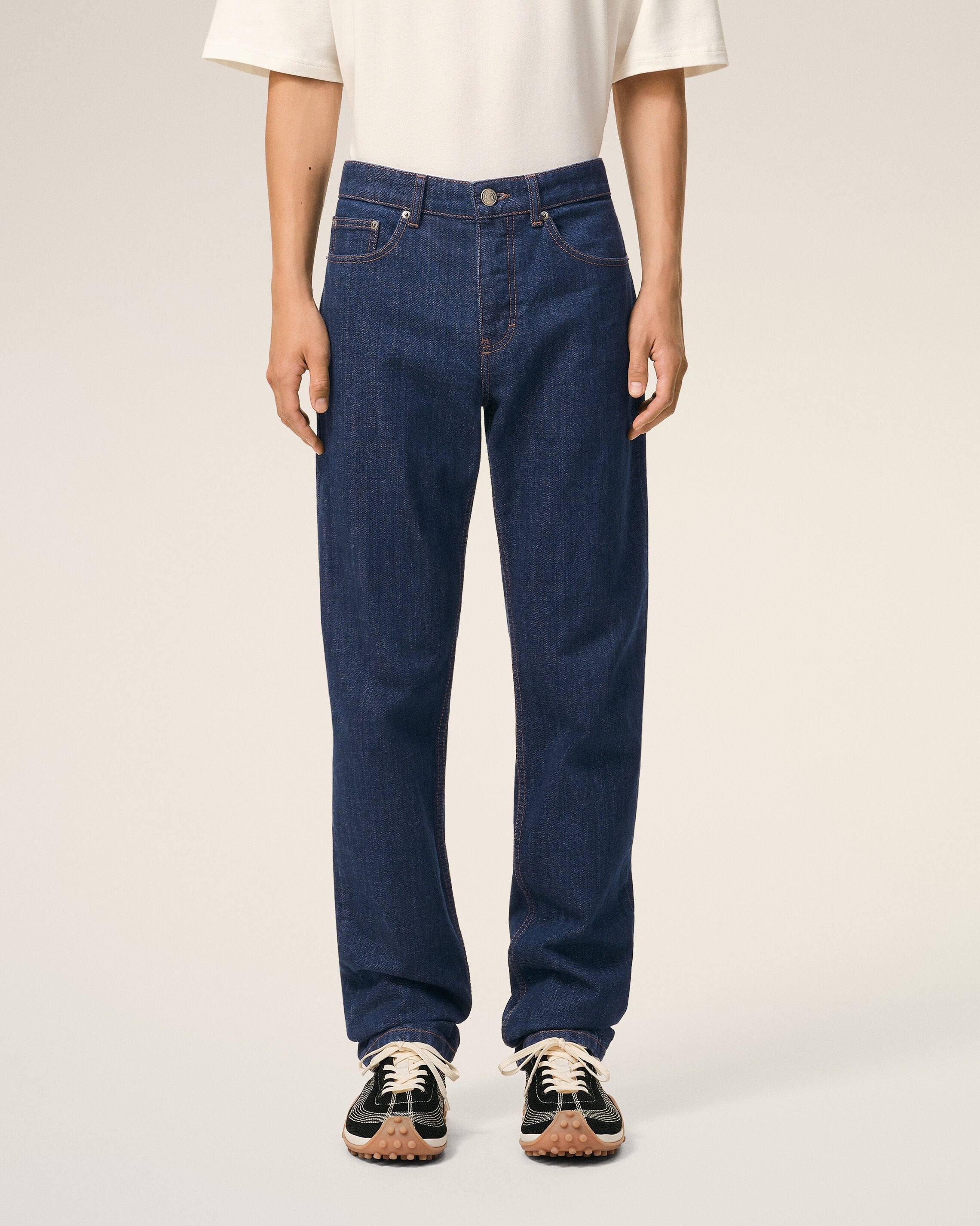 Blue Cotton Classic Fit Jeans