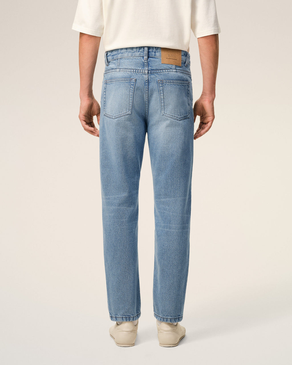 Blue Cotton Tapered Fit Jeans