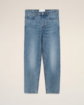 Blue Cotton Tapered Fit Jeans