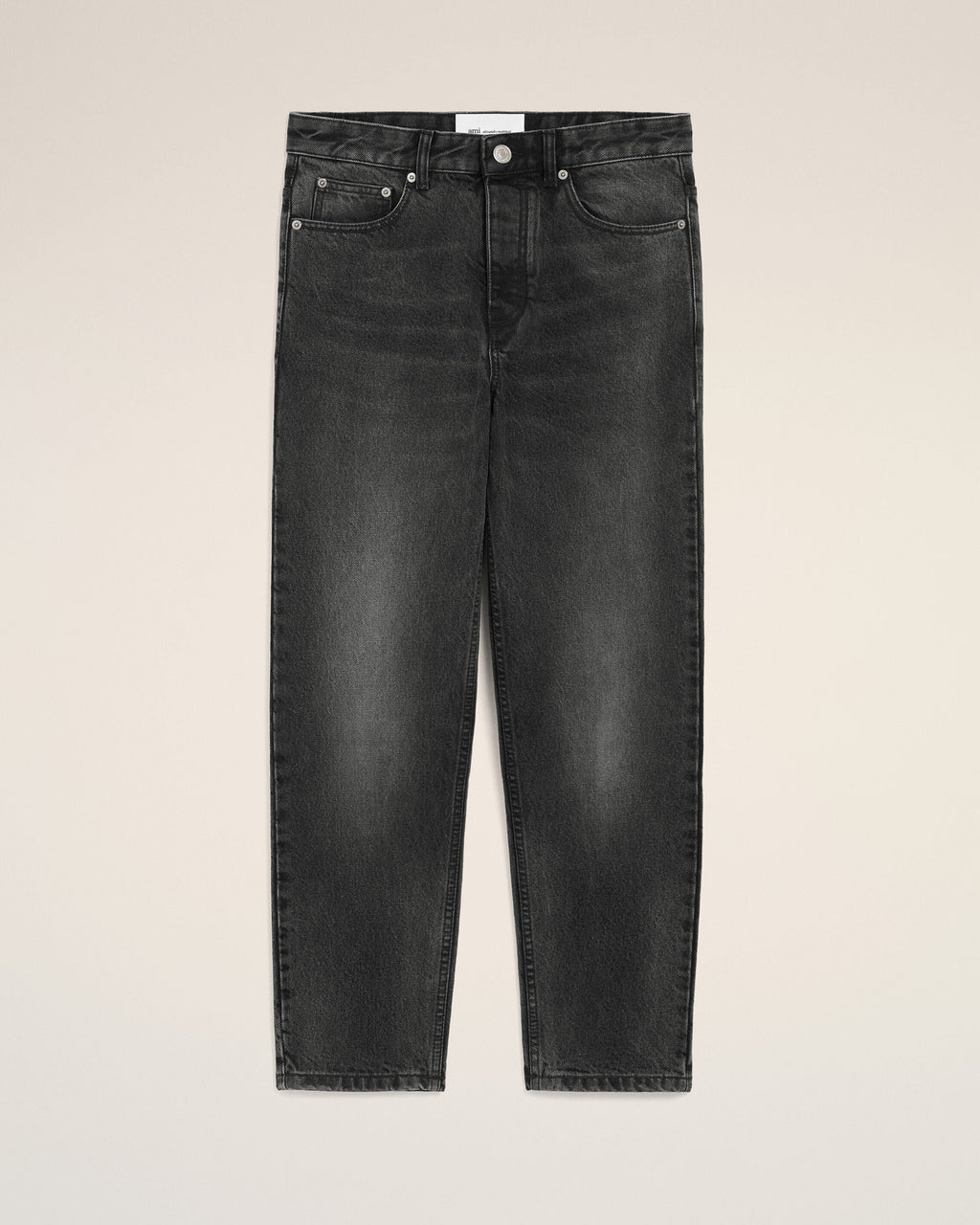 Black Cotton Tapered Fit Jeans