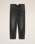 Black Cotton Tapered Fit Jeans