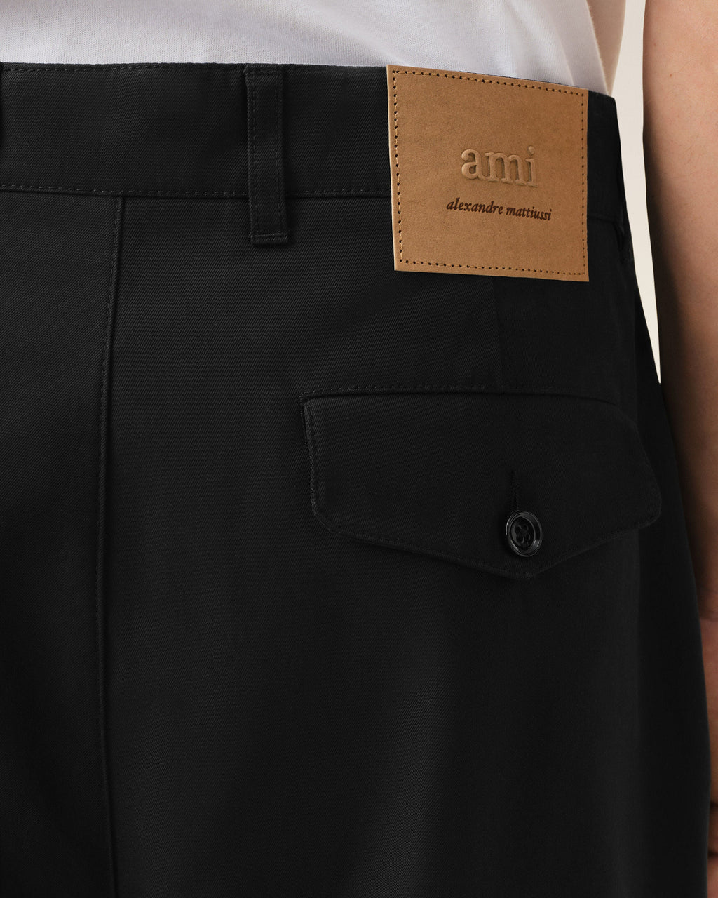 Black Cotton Carrot Oversized Trousers