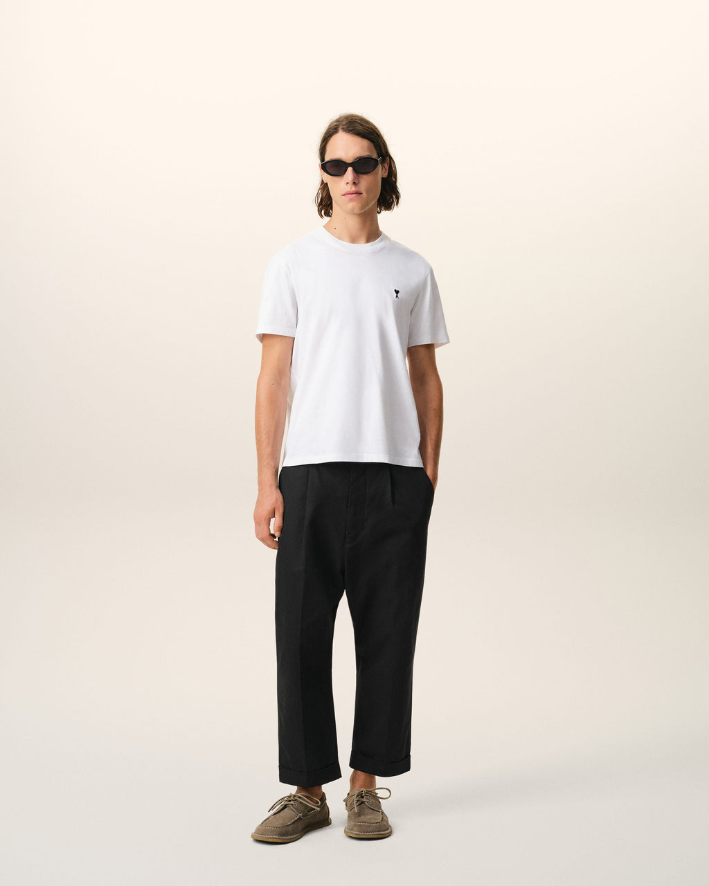 Black Cotton Carrot Oversized Trousers