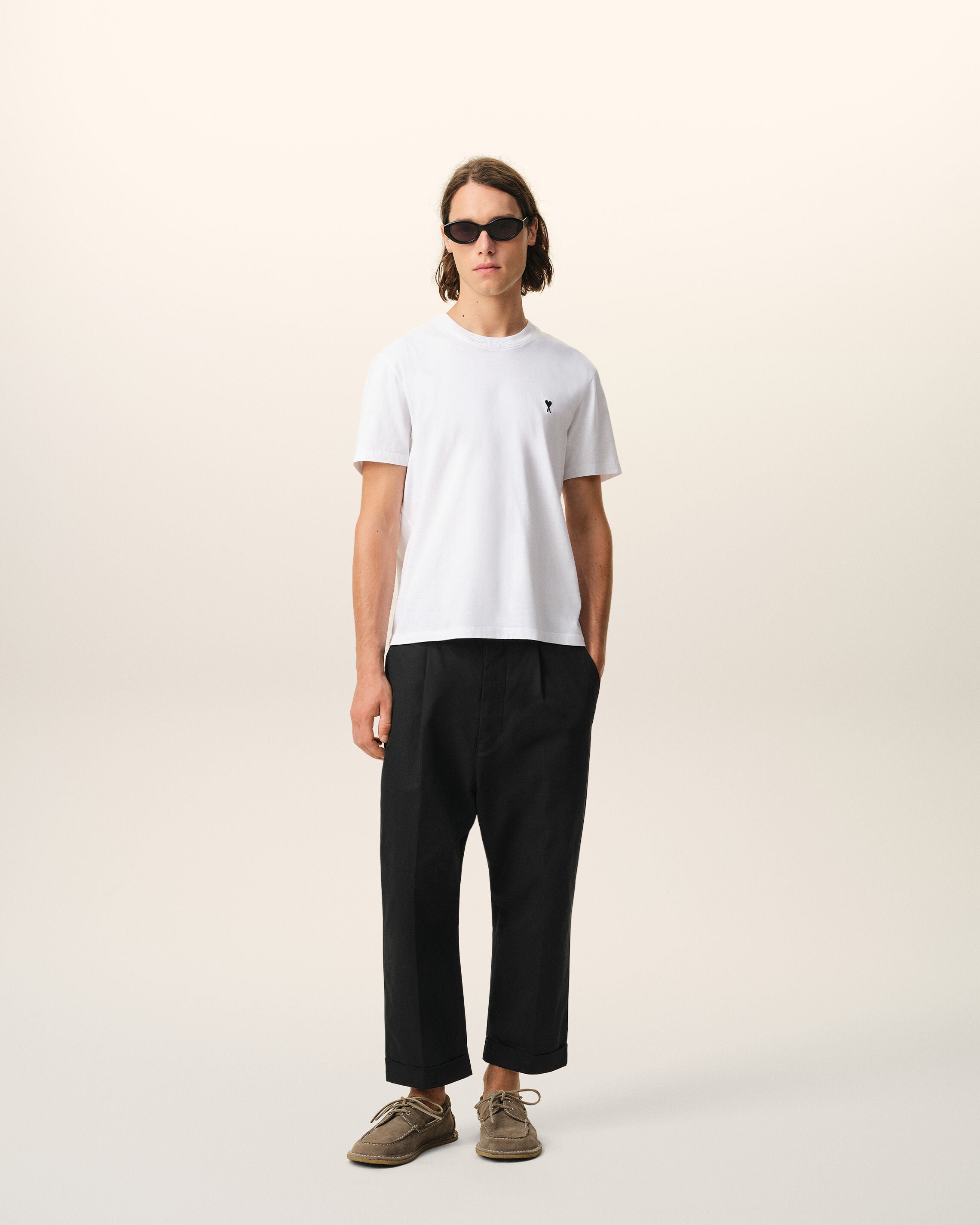 Black Cotton Carrot Oversized Trousers