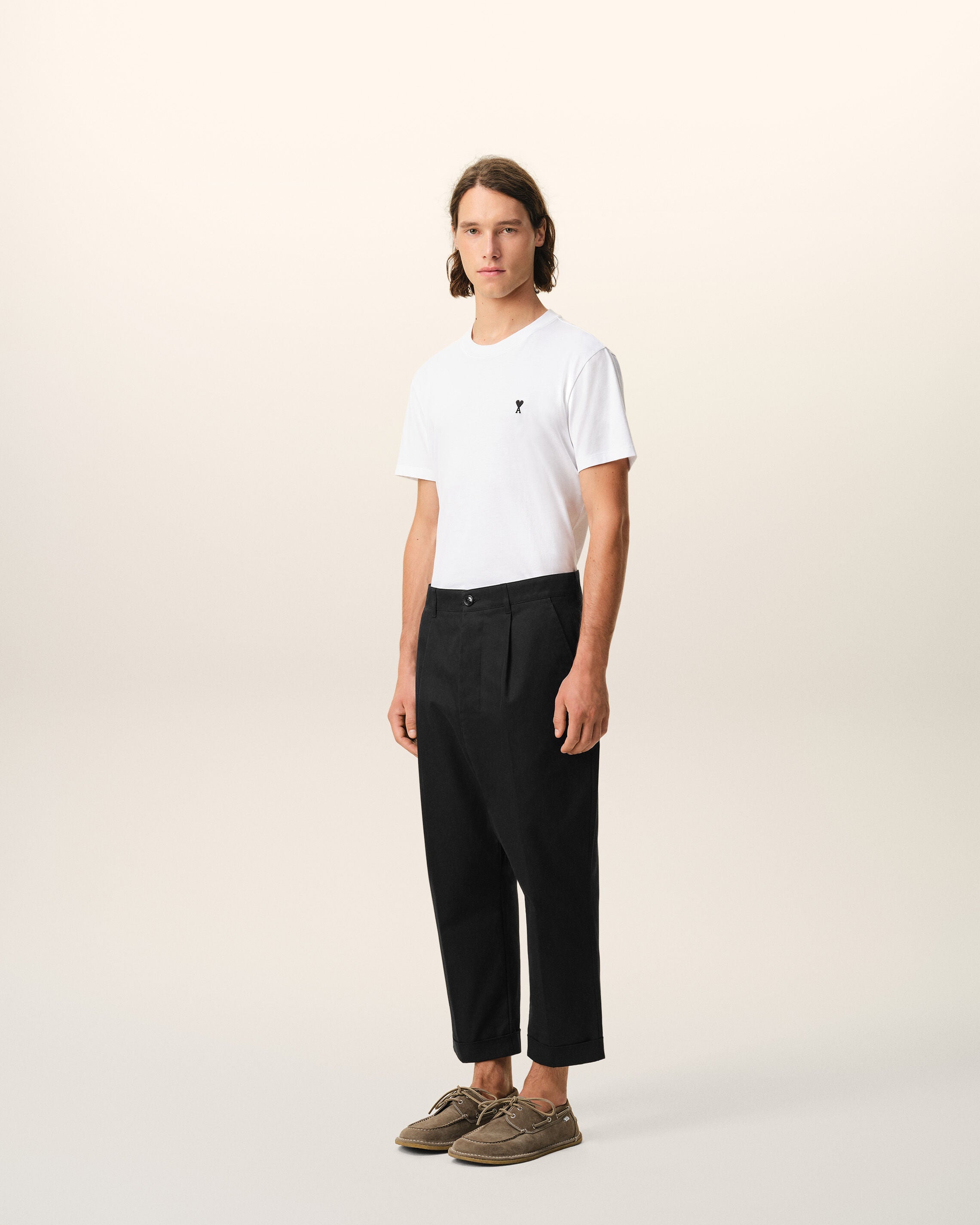 Black Cotton Carrot Oversized Trousers