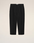Black Cotton Carrot Oversized Trousers