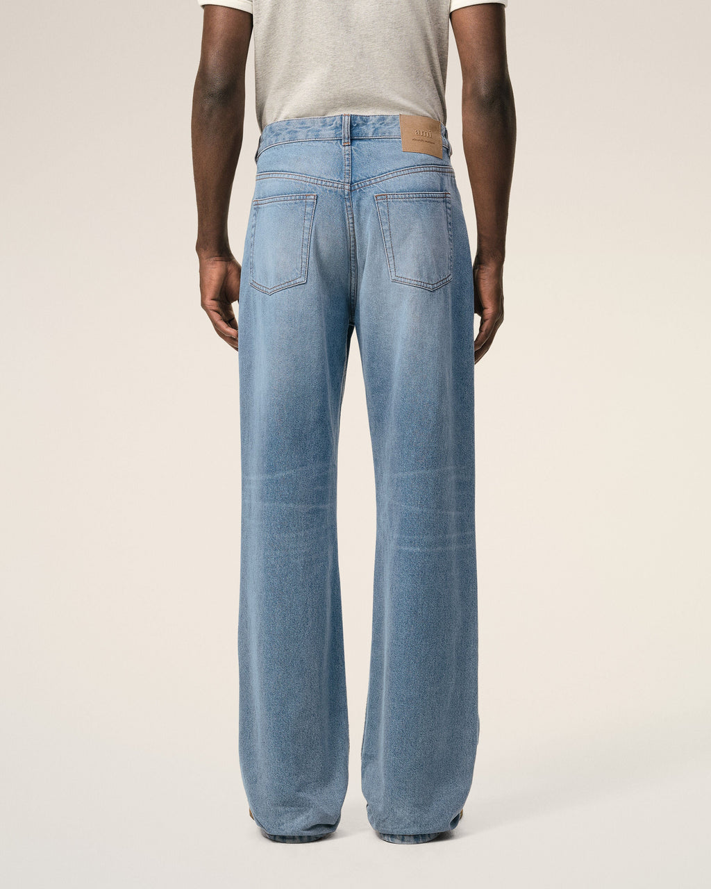 Blue Cotton Large Fit Jeans
