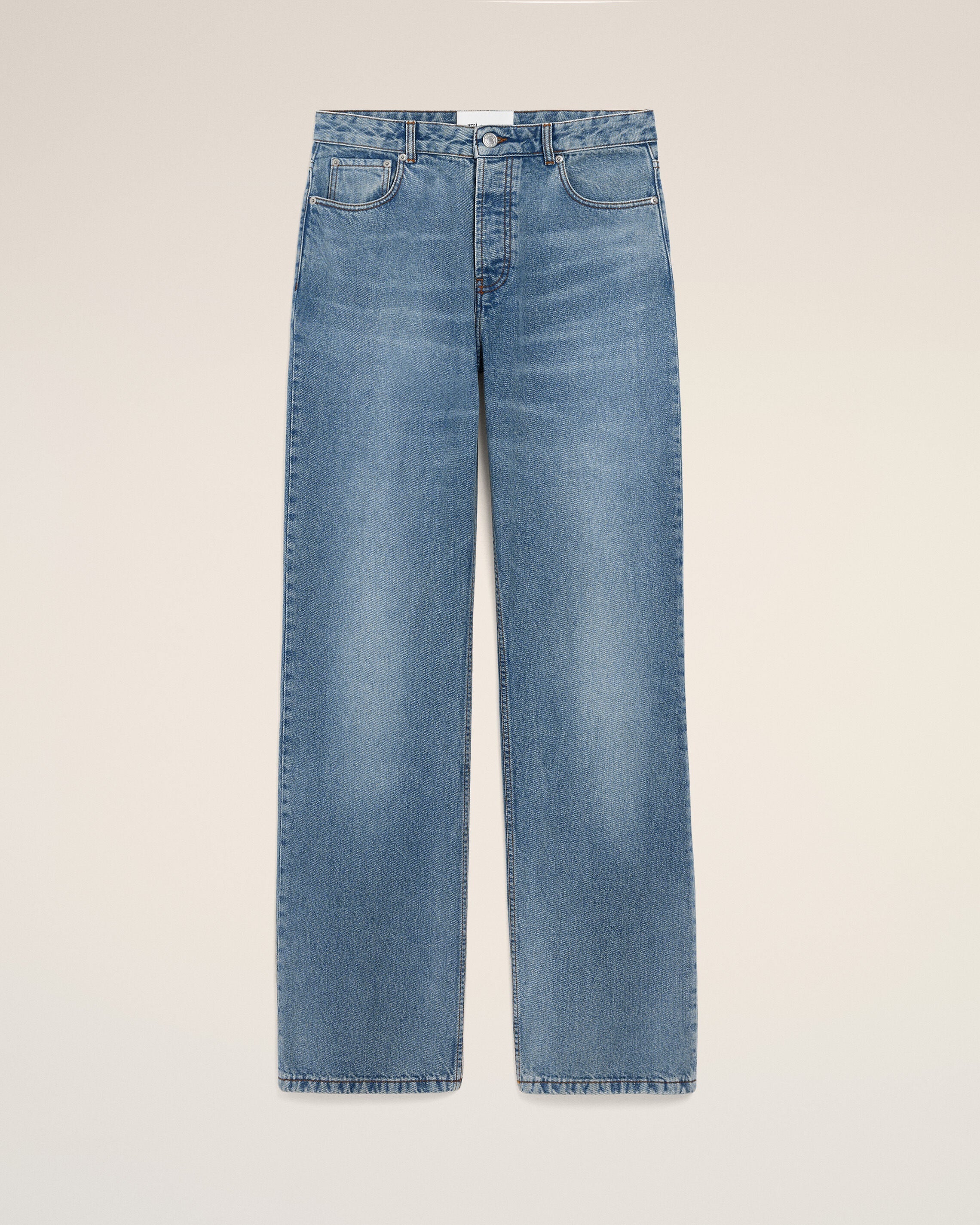 Blue Cotton Large Fit Jeans