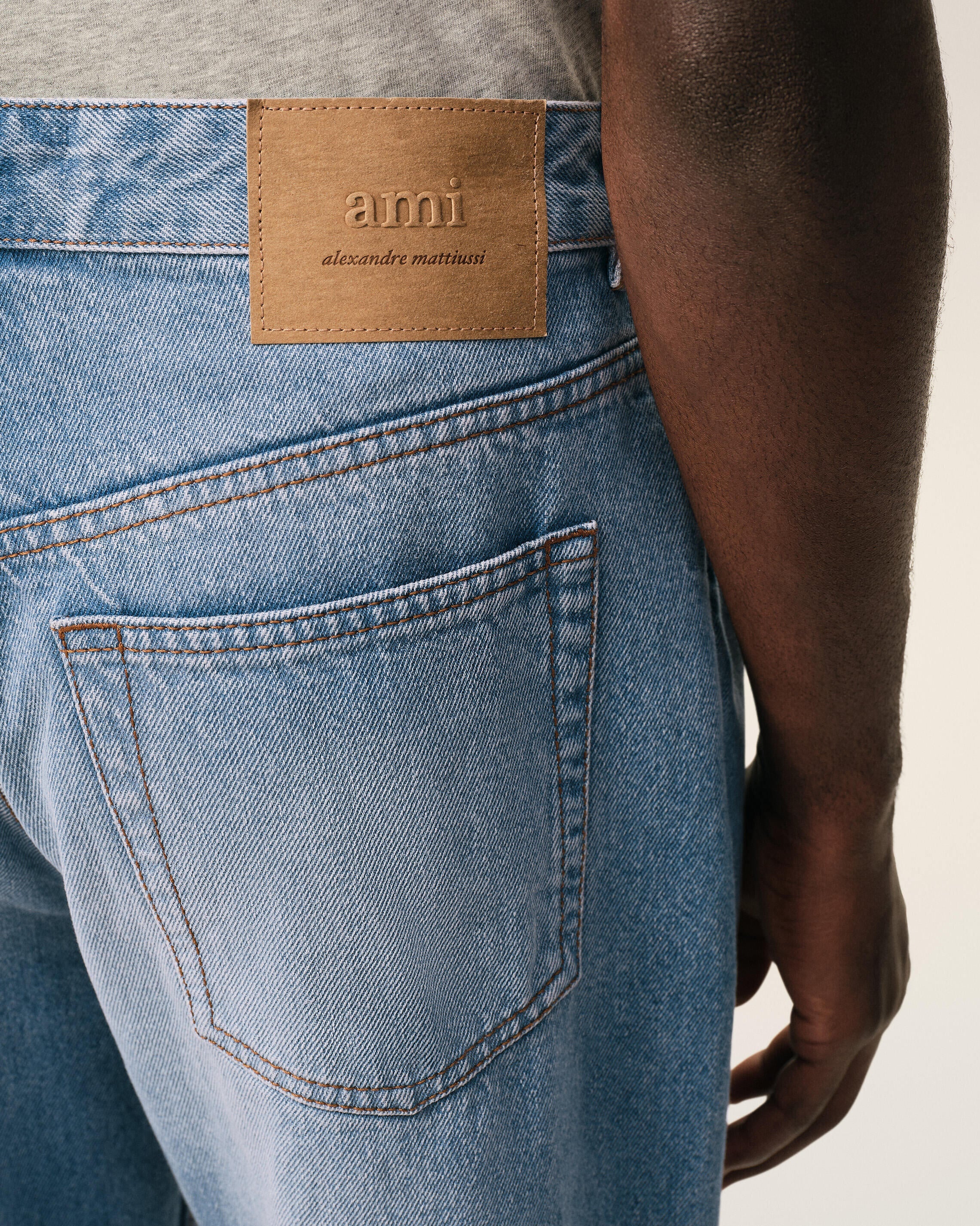 Blue Cotton Large Fit Jeans