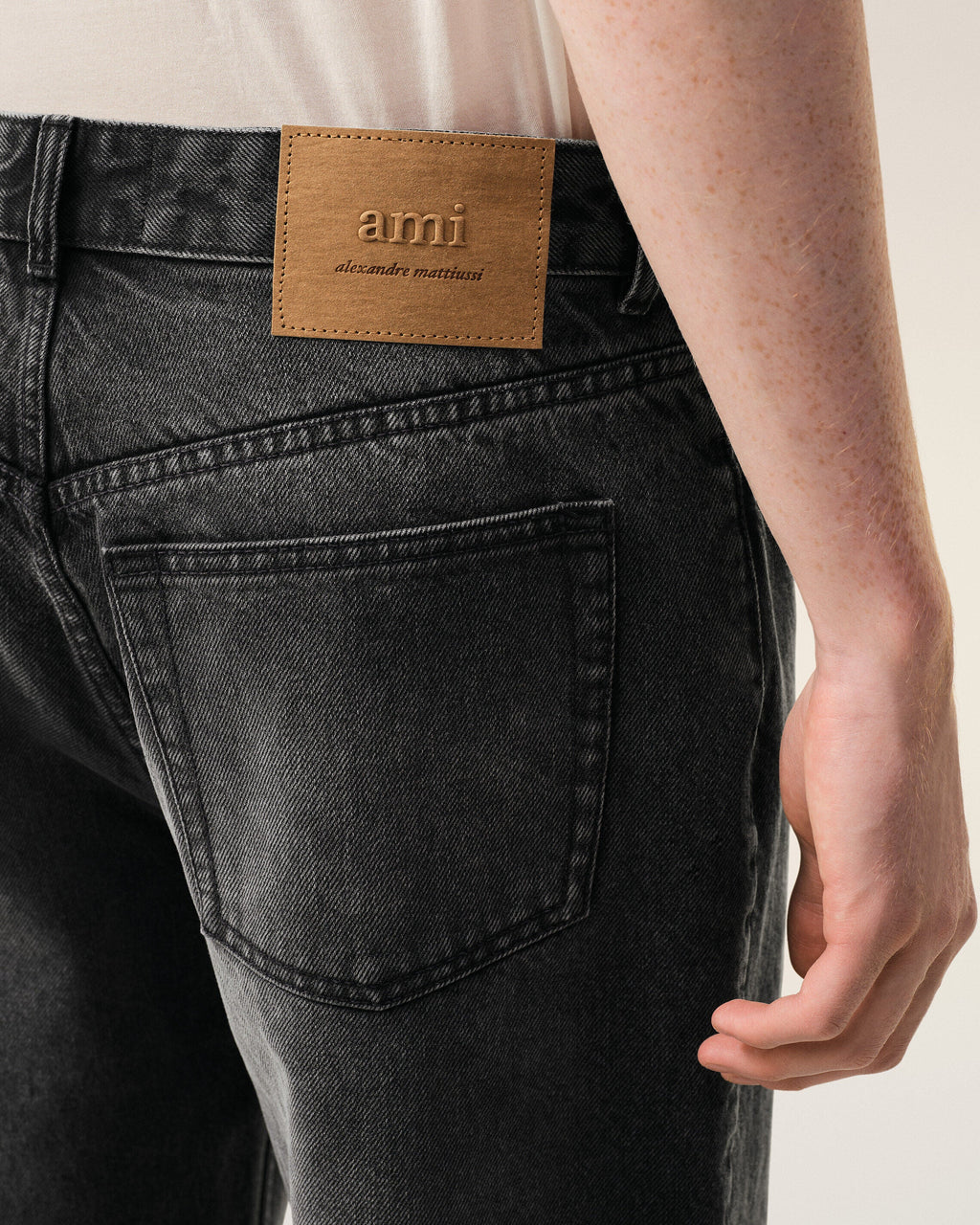 Black Cotton Large Fit Jeans