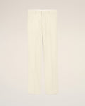 White Wool Straight Trousers