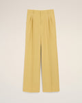Yellow New Wool Low Waist Wide Trousers