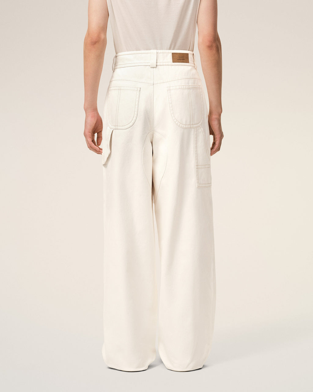 White Cotton Worker Trousers