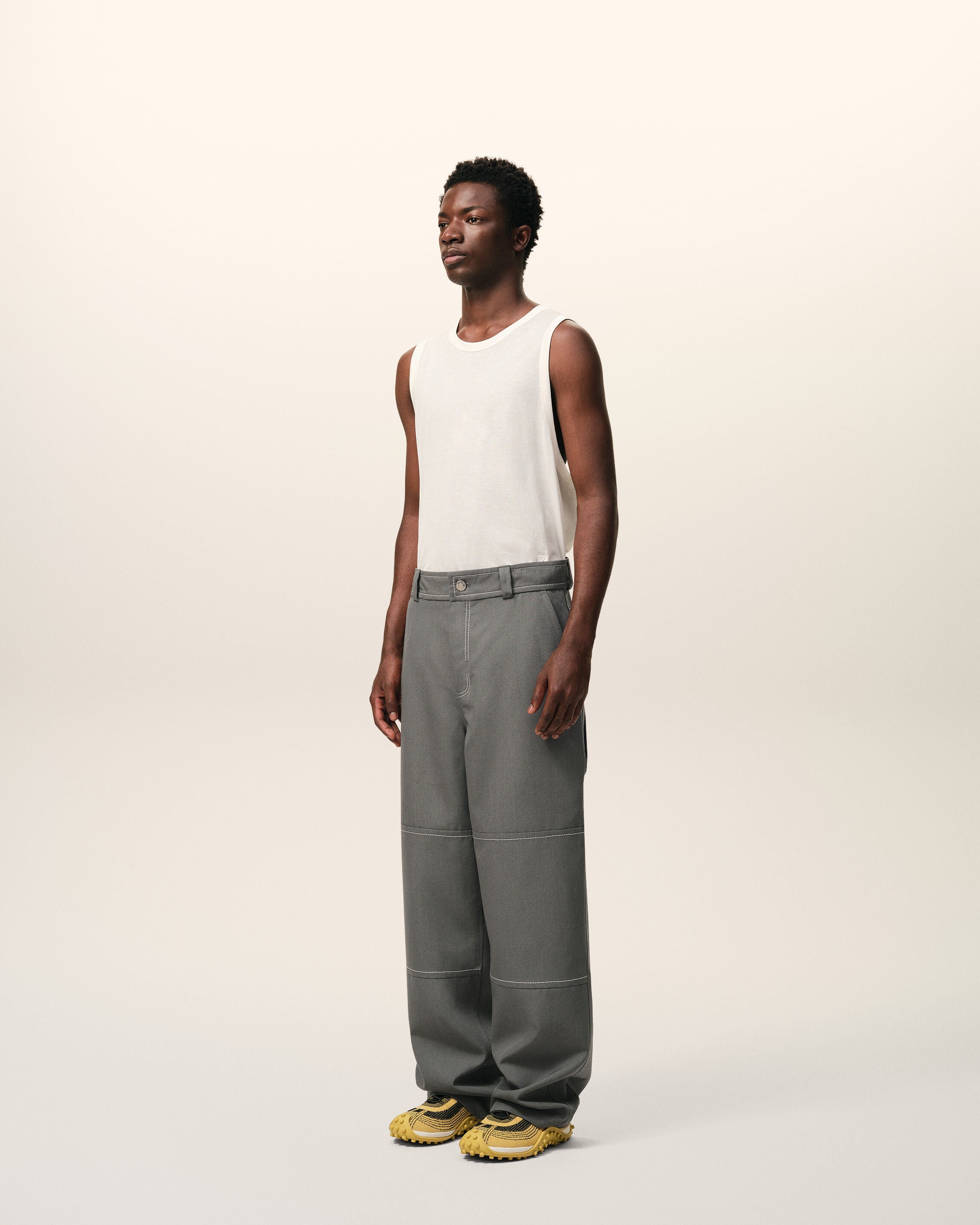 Grey New Wool Worker Trousers