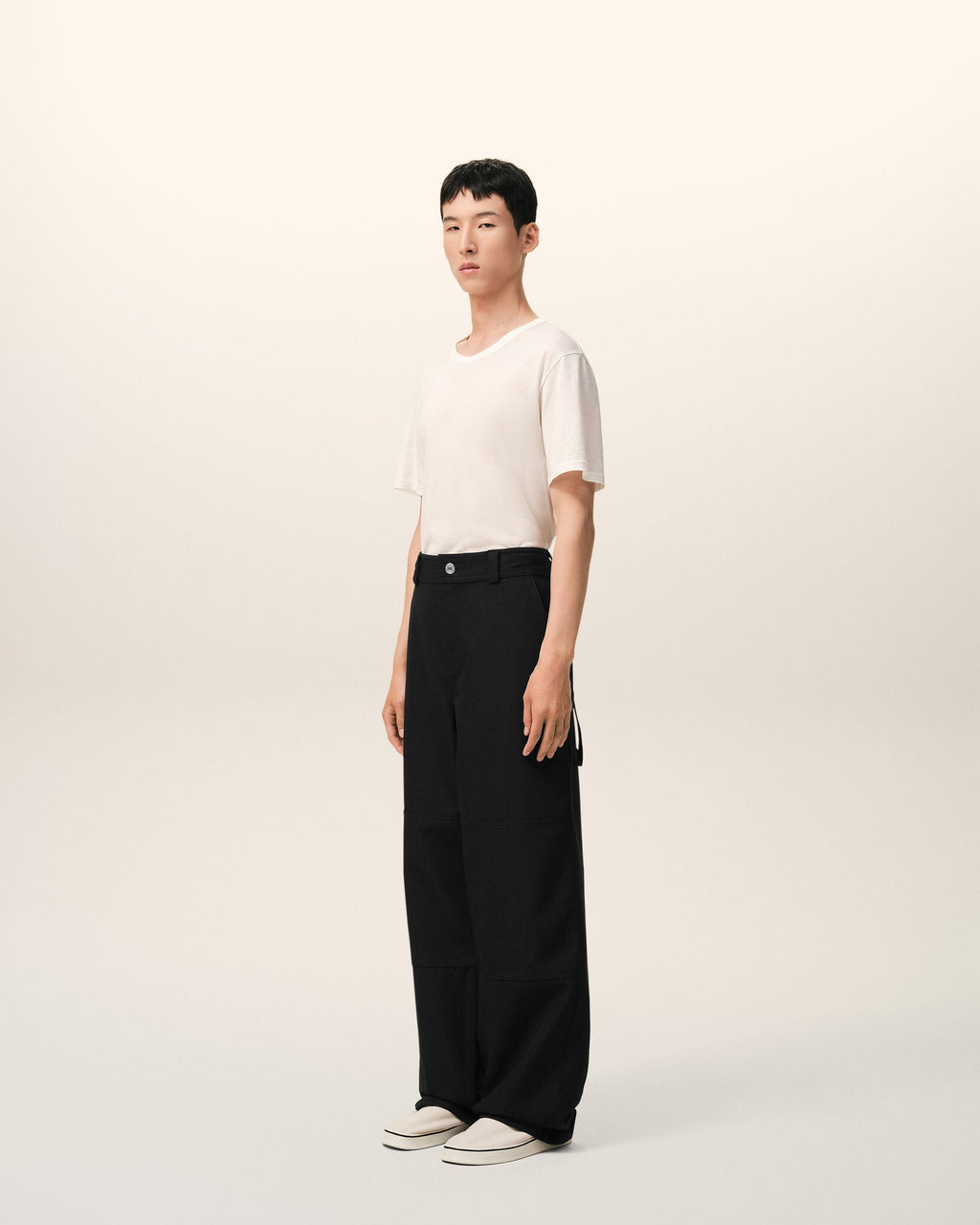 Black New Wool Worker Trousers