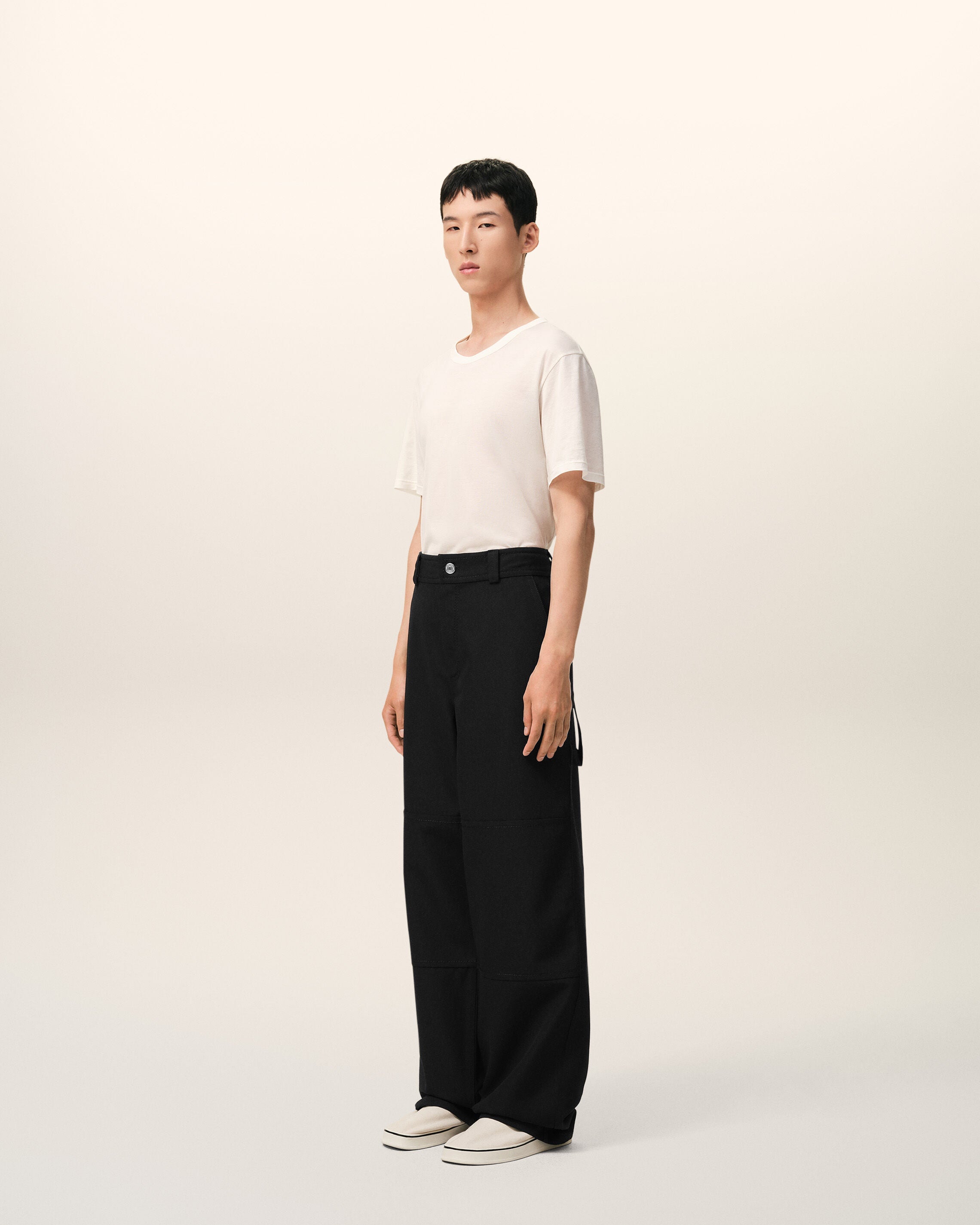 Black New Wool Worker Trousers