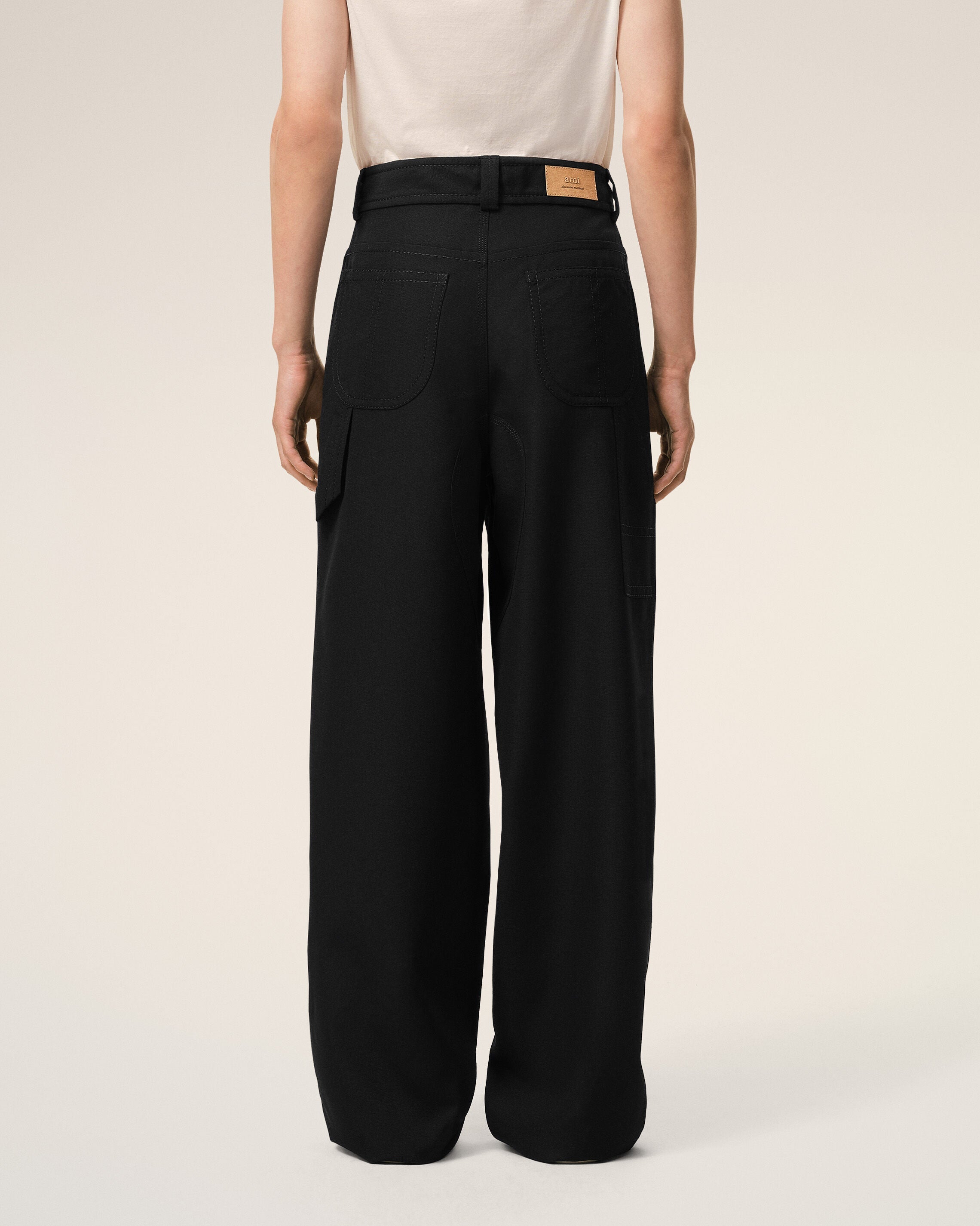 Black New Wool Worker Trousers