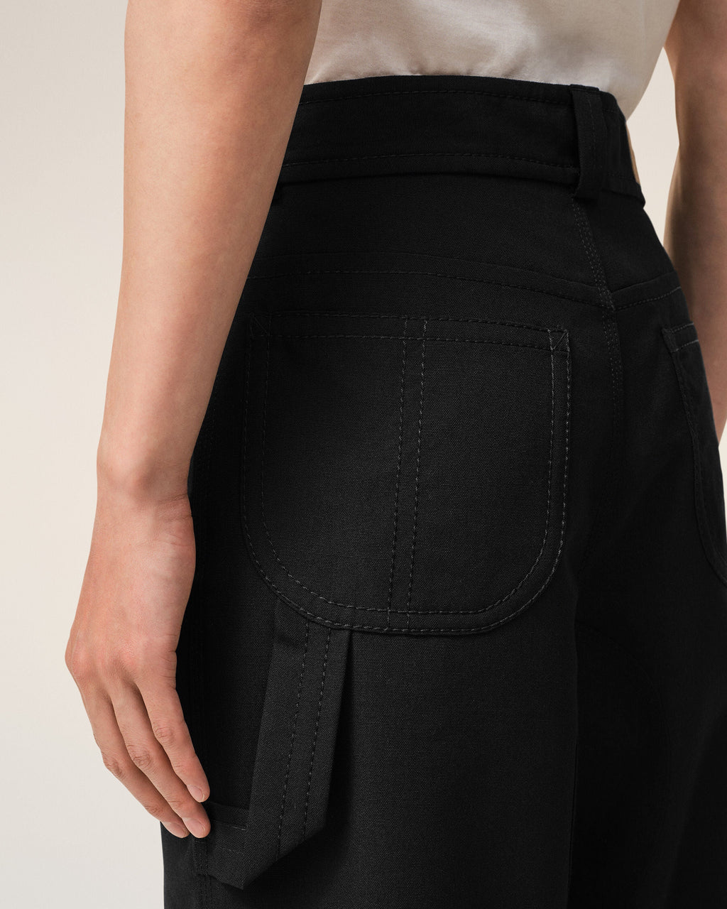 Black New Wool Worker Trousers