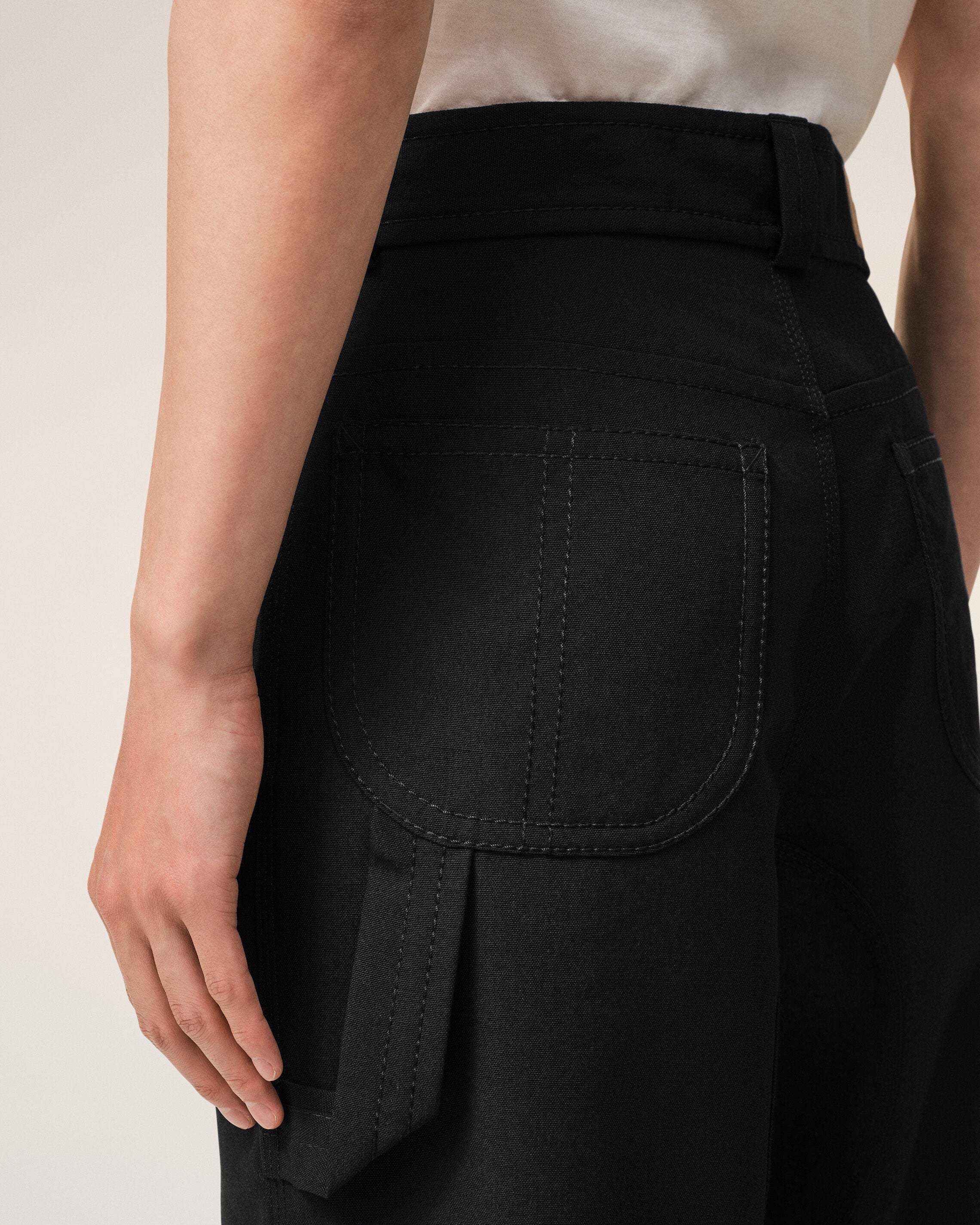 Black New Wool Worker Trousers