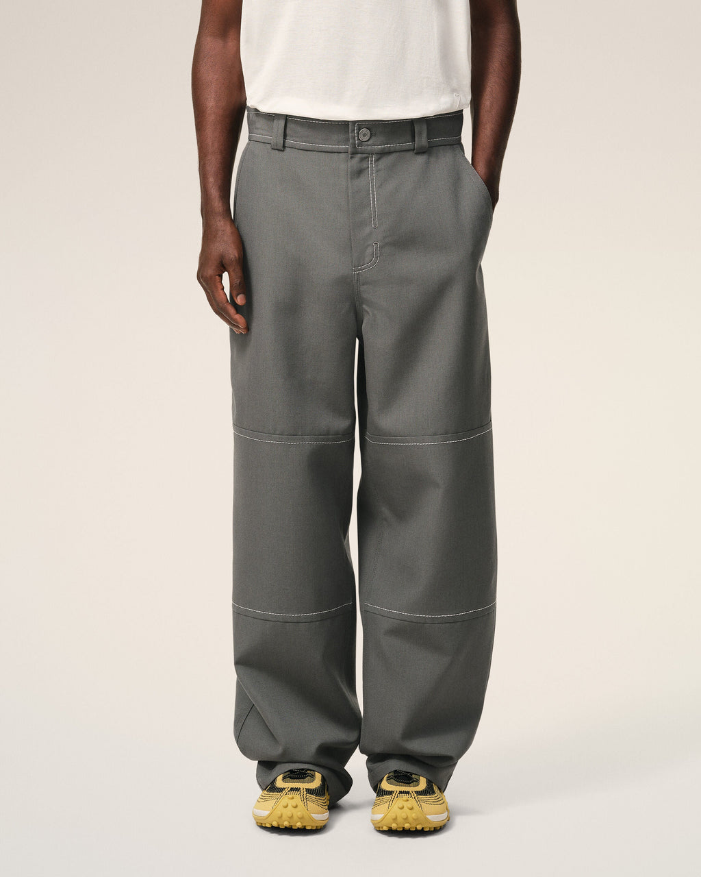 Grey New Wool Worker Trousers
