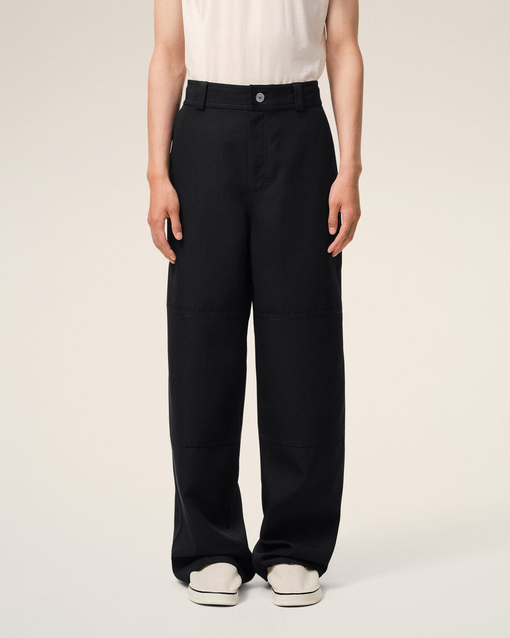 Black New Wool Worker Trousers