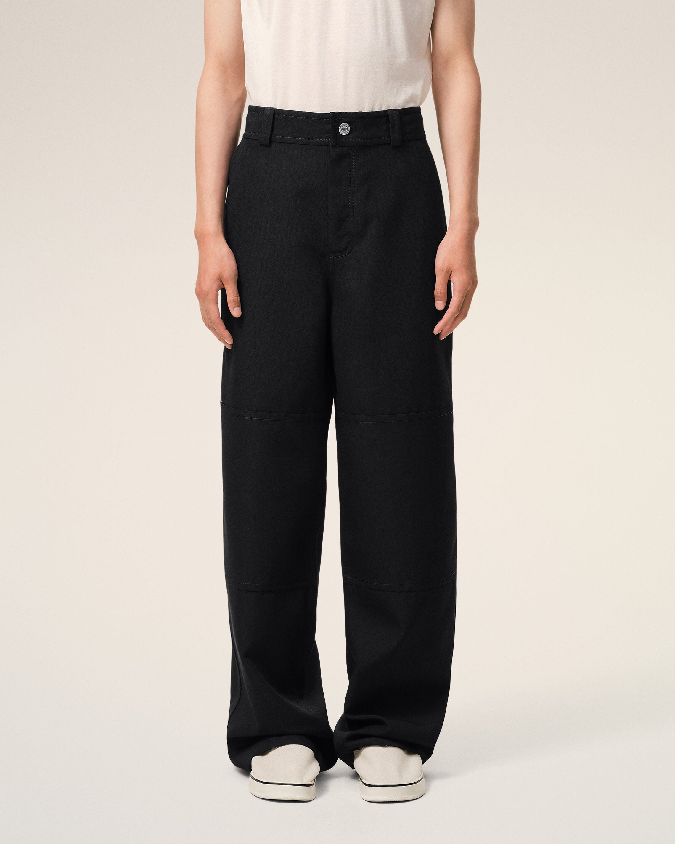 Black New Wool Worker Trousers