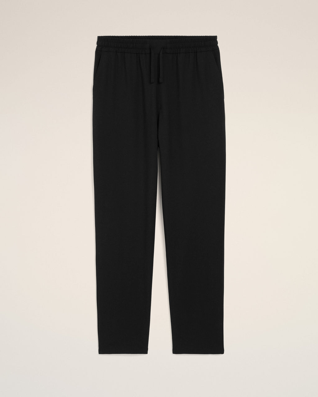 Black New Wool Elasticated Waist Trousers