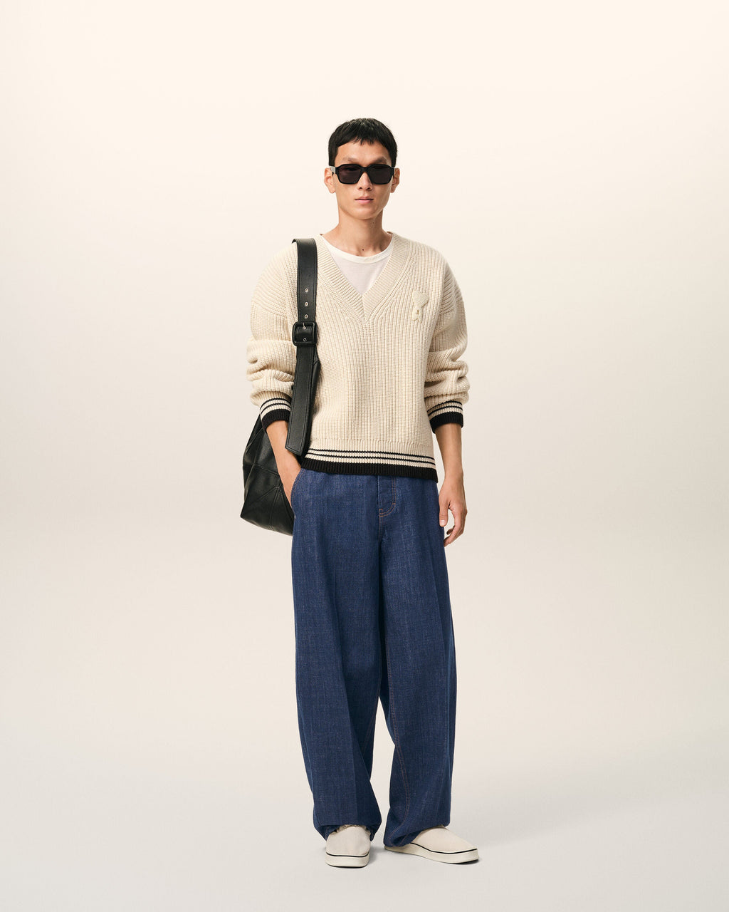 Blue Cotton Balloon Fit Jeans