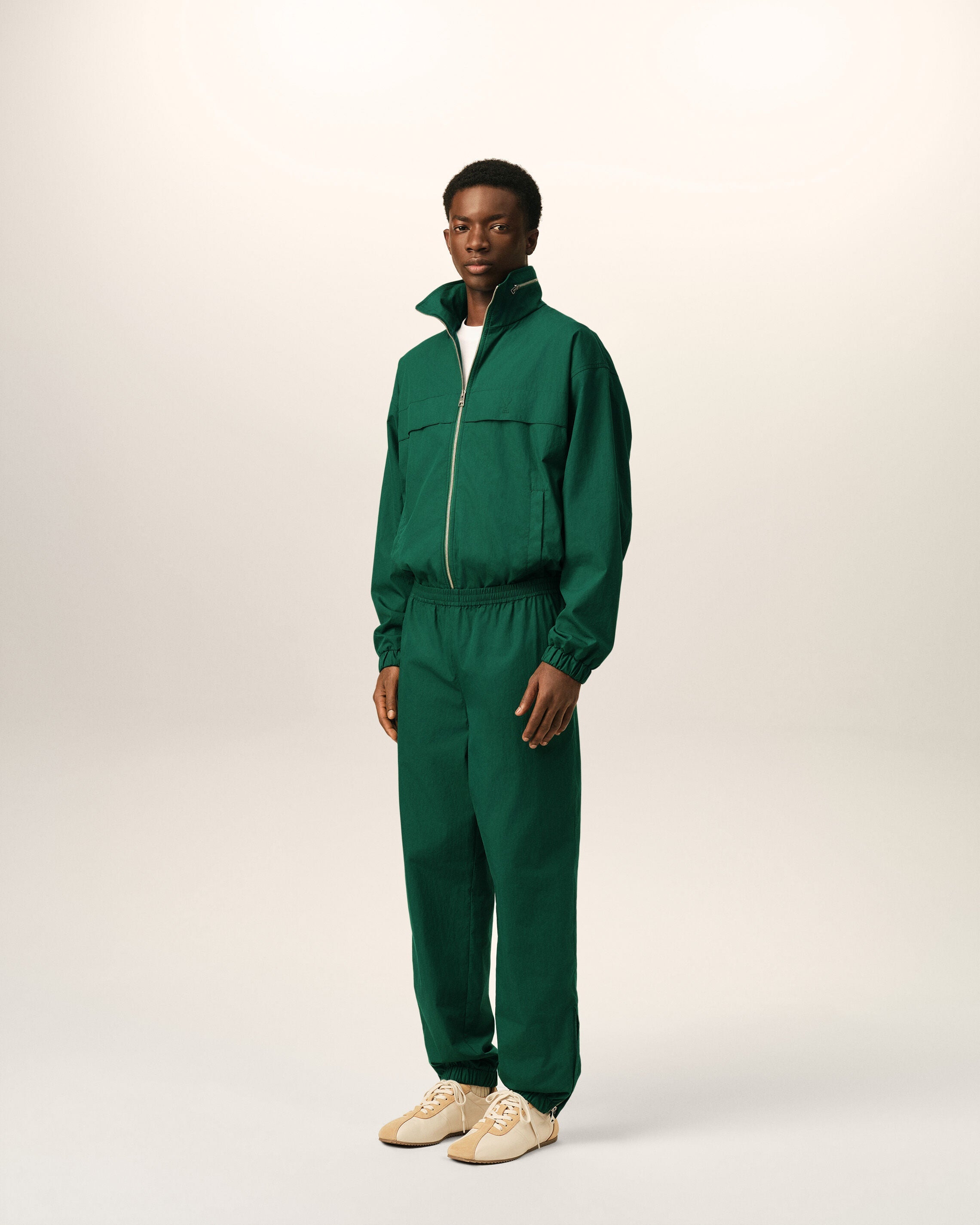 Green Cotton Ami De Coeur Trackpants