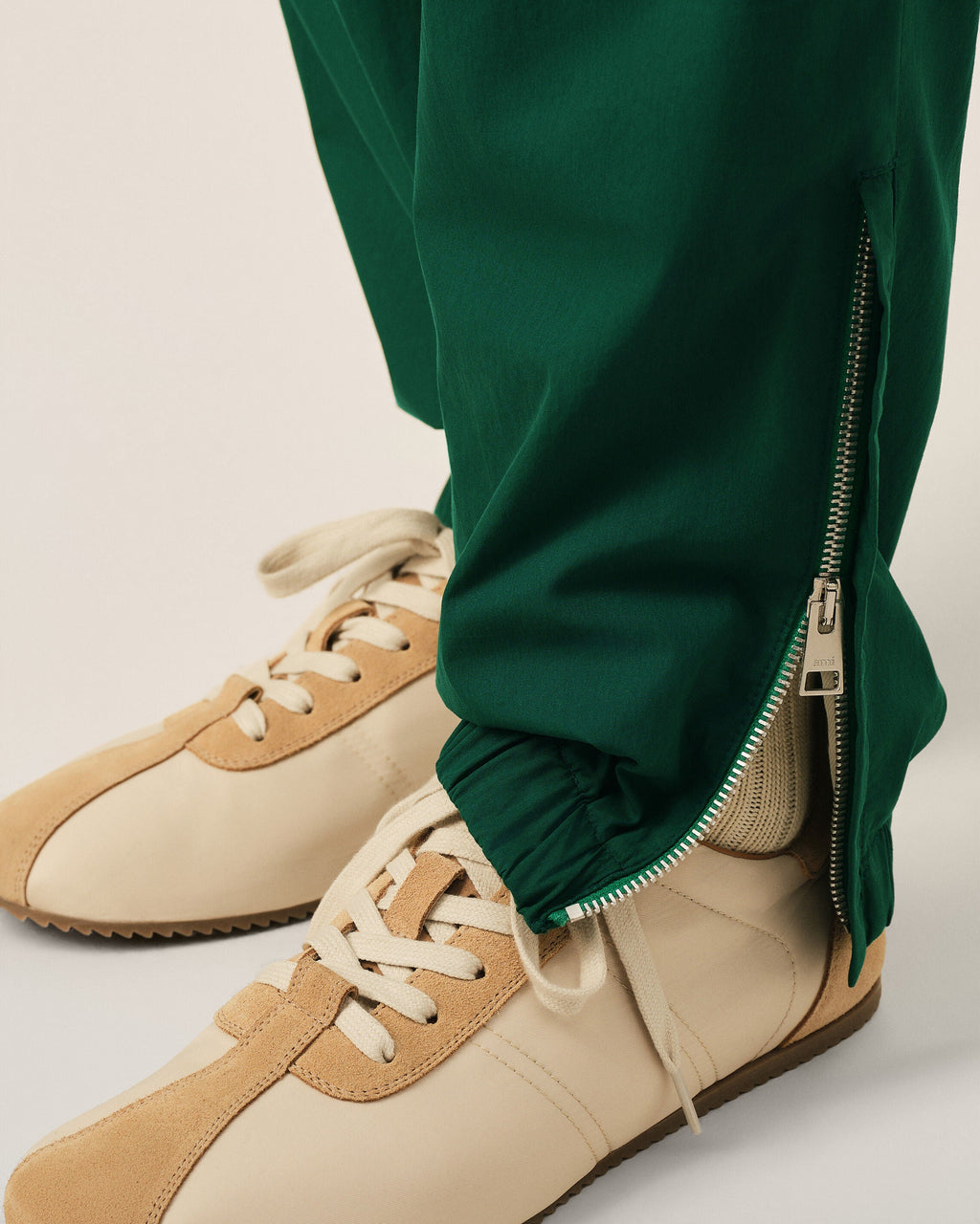 Green Cotton Ami De Coeur Trackpants