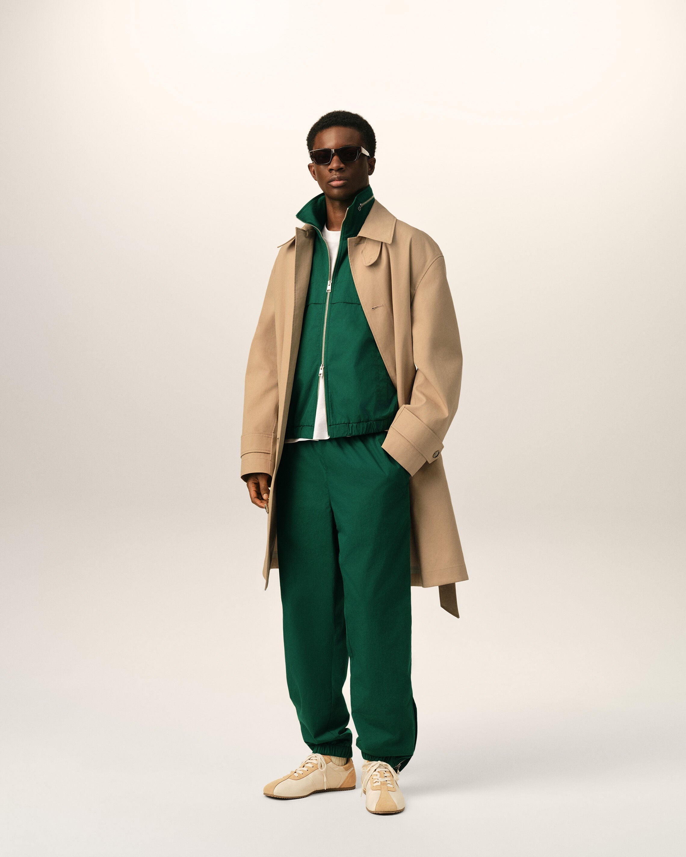 Green Cotton Ami De Coeur Trackpants