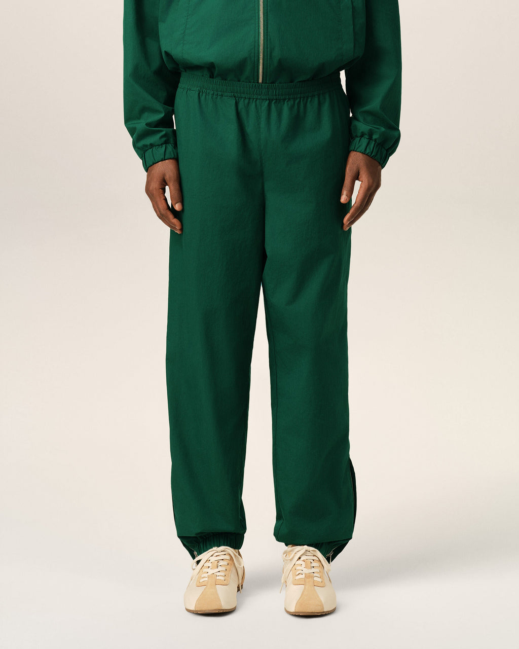 Green Cotton Ami De Coeur Trackpants