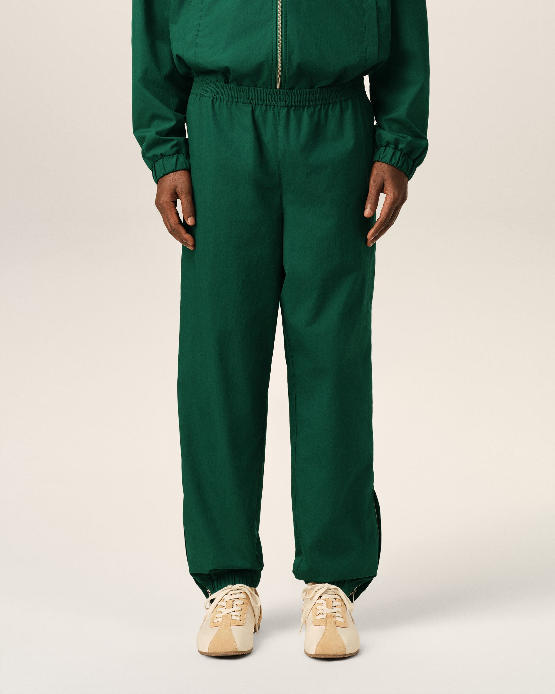 Green Cotton Ami De Coeur Trackpants