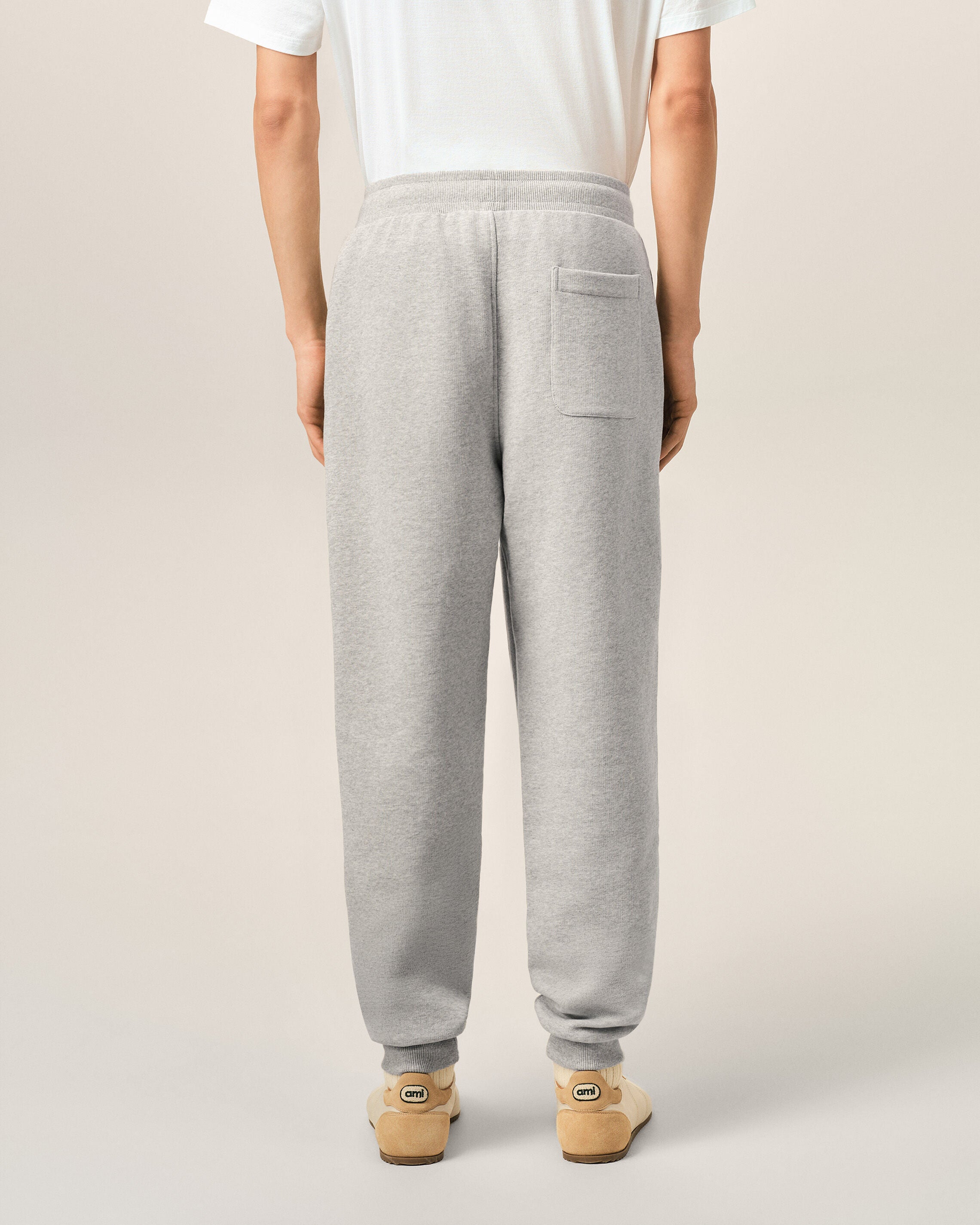 Grey Cotton Ami De Coeur Trackpants
