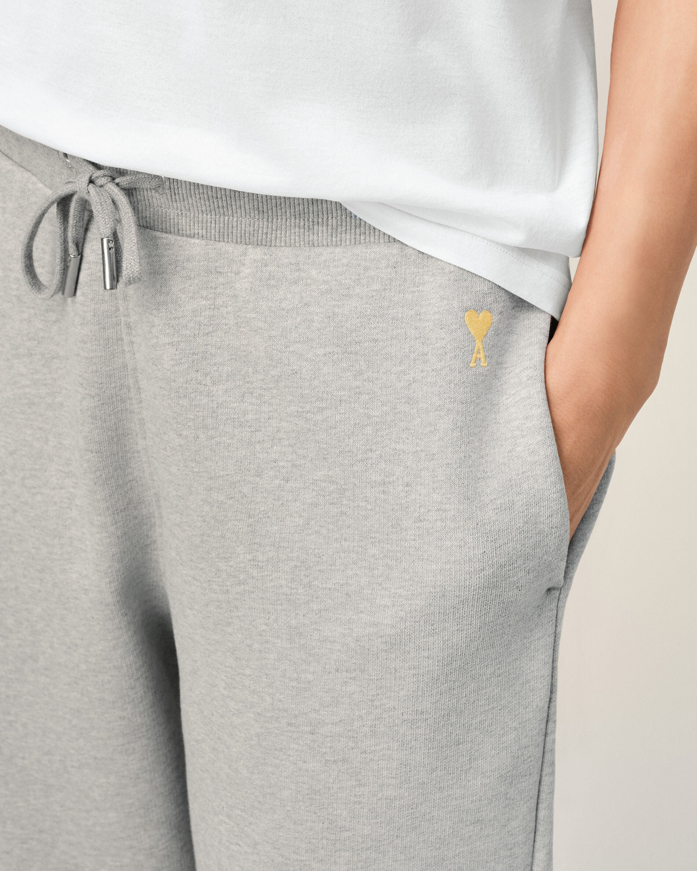 Grey Cotton Ami De Coeur Trackpants