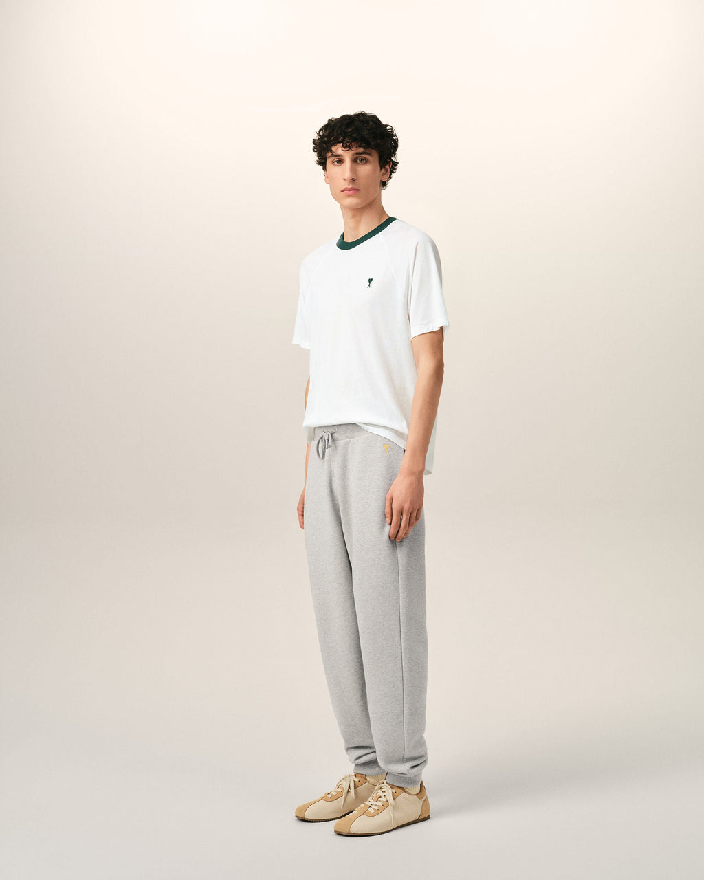 Grey Cotton Ami De Coeur Trackpants